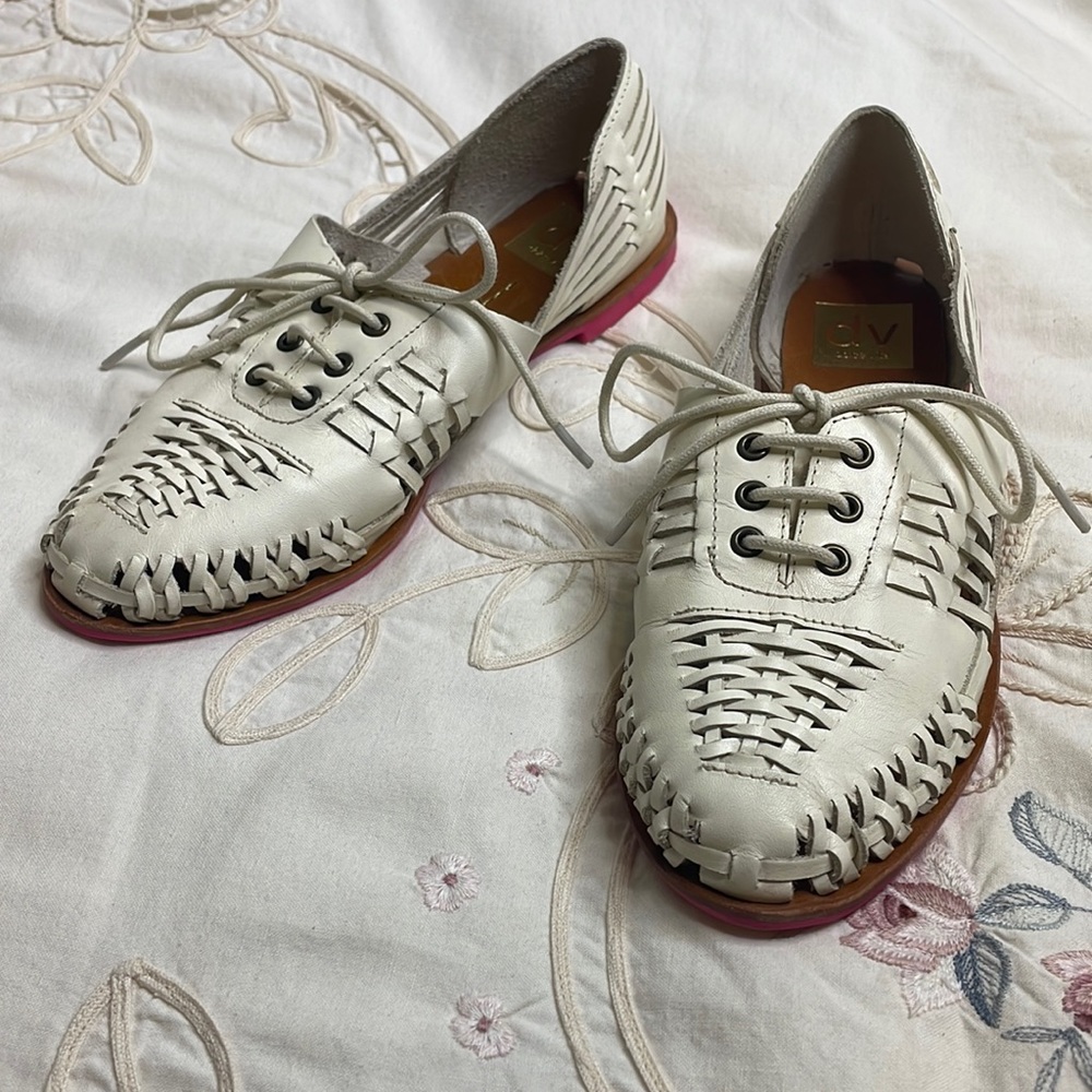 DV Dolce Vita granny chic leather huarache flats